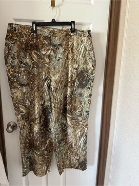 Mossy Oak Men's Duckblind -Style Camo Cargo Pants - Brown & Green XL